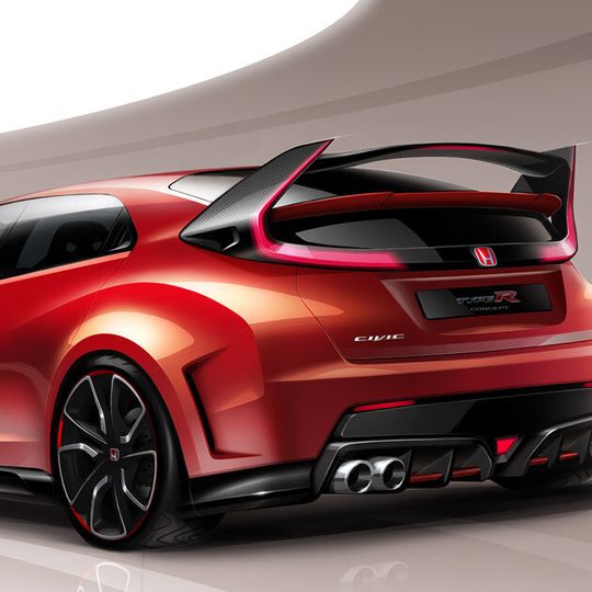 Der Honda Civic Type R feiert seine Premiere in Genf. Der Honda Civic Type R feiert seine Premiere in Genf.