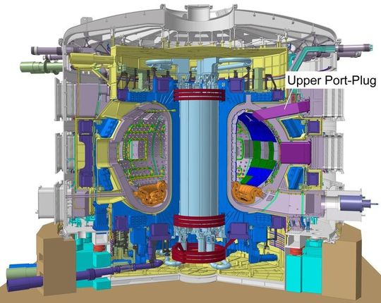 Hier herrschen extreme Bedingungen: Der Querschnitt des ITER-Testreaktors. Unter anderem muss die Beschaffenheit des Plasmas ermittelt werden, um die Fusionsreaktion am Leben zu erhalten.