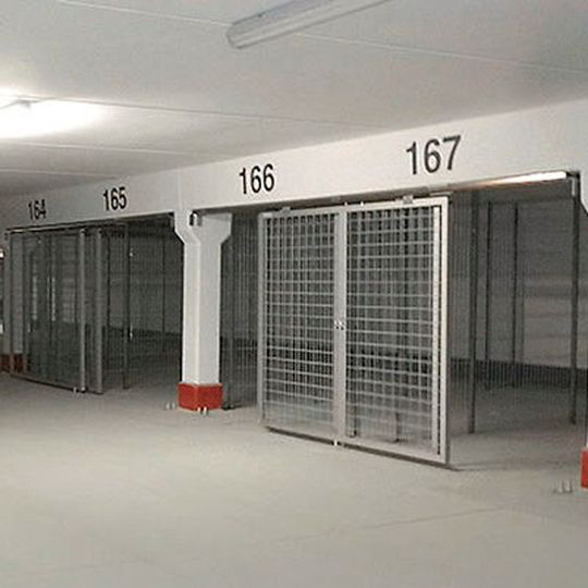 Beispiel für das Parkboxensystem für Sammelgaragen.