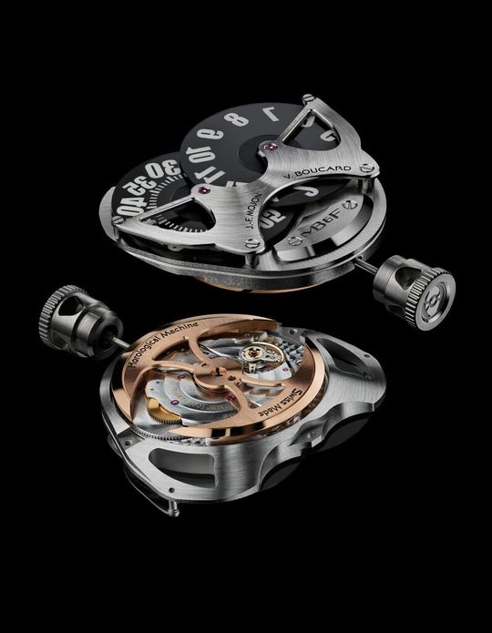 Le moteur qui se cache à l'intérieur de la Horological Machine numéro 5.