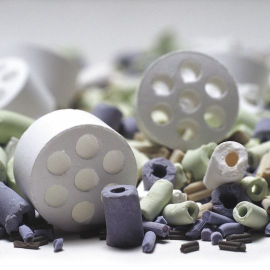 Catalysts of Haldor Topsøe. ”Catalyst production is complex, so it's important for production to be closely linked to our R&D activities. Here in Denmark, we have a well-qualified workforce at every stage of production. That is a distinct strength for us," says the CEO Bjerne S. Clausen, Haldor Topsøe Catalysts of Haldor Topsøe. ”Catalyst production is complex, so it's important for production to be closely linked to our R&D activities. Here in Denmark, we have a well-qualified workforce at every stage of production. That is a distinct strength for us," says the CEO Bjerne S. Clausen, Haldor Topsøe