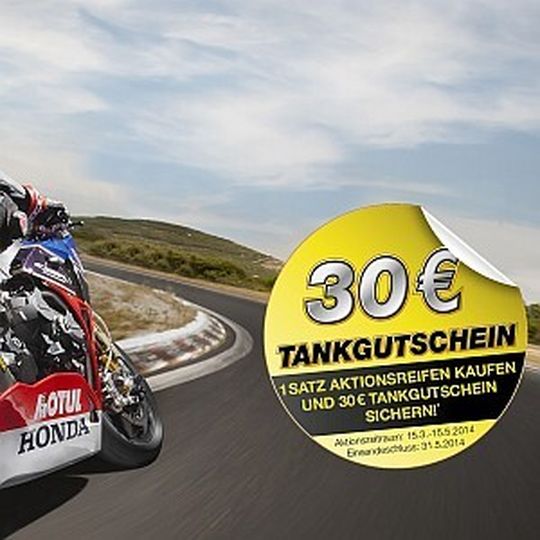 Beim Reifenwechsel gibts von Dunlop 30 Euro für den Sprit dazu. Beim Reifenwechsel gibts von Dunlop 30 Euro für den Sprit dazu.