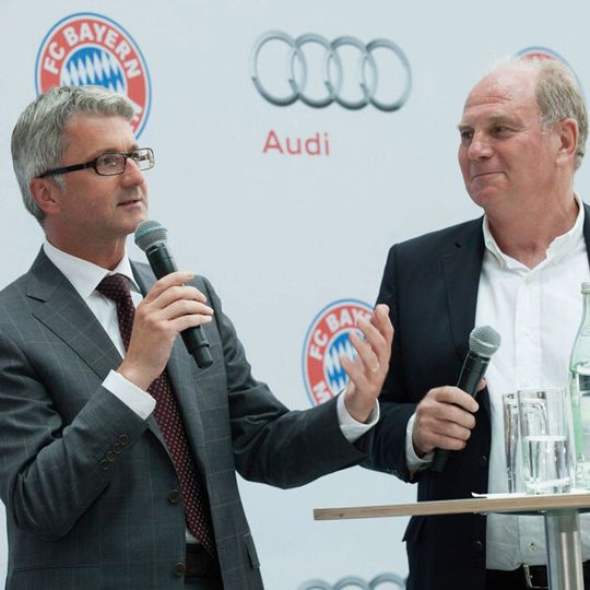 Bessere Zeiten: Audi-Chef Rupert Stadler (li.) und Ex-Bayern-Manager Uli Hoeneß. Bessere Zeiten: Audi-Chef Rupert Stadler (li.) und Ex-Bayern-Manager Uli Hoeneß.