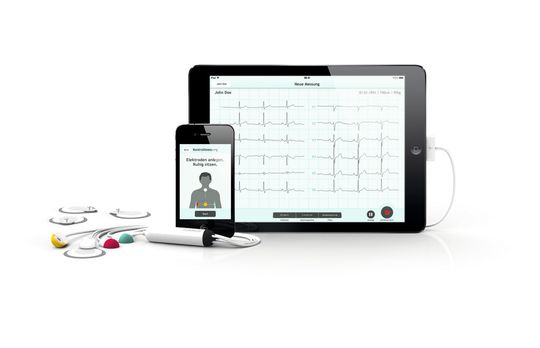 Schnelle Diagnose des Herzens: Mit der App CardioSecur verwandelt das iPhone oder iPad in ein mobiles EKG-System.