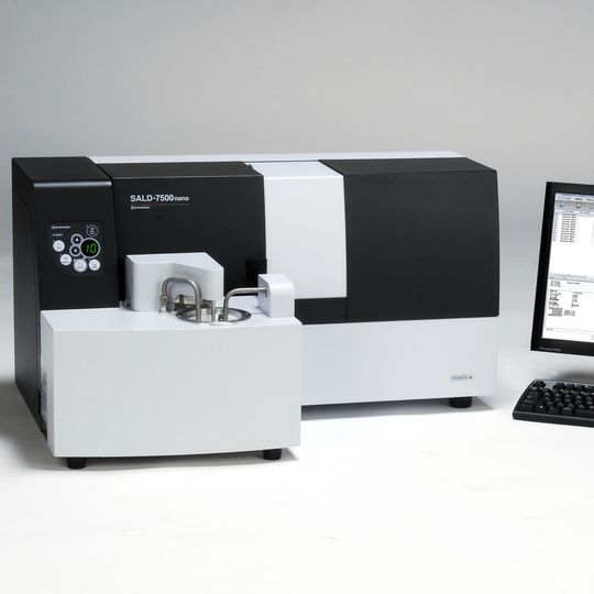 Das SALD-7500 nano misst Partikel im Bereich von 7 nm bis 800 µm Das SALD-7500 nano misst Partikel im Bereich von 7 nm bis 800 µm
