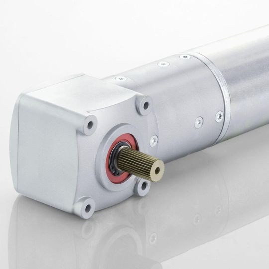 Bild 1: Das Eta-Crown-Winkelgetriebe mit DC-Motor und Encoder hält den extremen Bedingungen in der Bahntechnik stand.