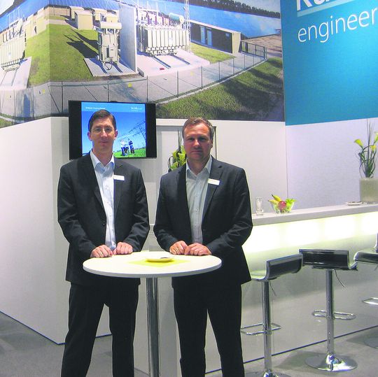 Jürgen Fink (l.), Geschäftsführer Ka-tek, und Joachim Dedelmahr, Mitglied der Geschäftsführung, sind stolz auf die schnelle Umsetzung des Referenzprojektes Groß Dölln.