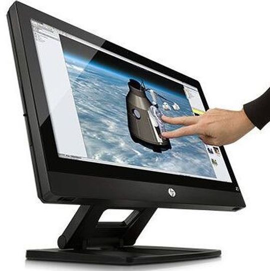 Das 27''-Display der All-in-one-Workstation ist optional als 10-Punkt-Touchscreen erhältlich.