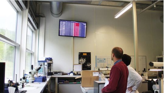 Le logisticien et le responsable adjoint au contrôle qualité voient s’afficher les 10 prochaines priorités des ordres de fabrication à traiter Le logisticien et le responsable adjoint au contrôle qualité voient s’afficher les 10 prochaines priorités des ordres de fabrication à traiter