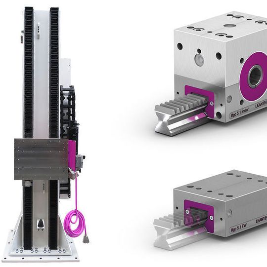 Die Doppelhubsäule von Leantechnik auf Basis von „Lifgo Linear“ öffnet und schließt beispielsweise eine Rollfalzanlage in einer Fertigungsstraße der Automobilindustrie, wie auf diesem Bild zu sehen. Die Doppelhubsäule von Leantechnik auf Basis von „Lifgo Linear“ öffnet und schließt beispielsweise eine Rollfalzanlage in einer Fertigungsstraße der Automobilindustrie, wie auf diesem Bild zu sehen.