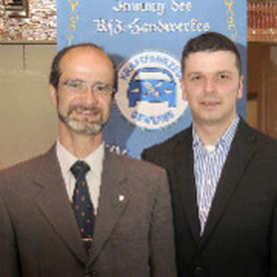 Kfz-Innung Oberlausitz: Obermeister Uwe Henkel (li.) und sein Stellvertreter Marcel Schulze.