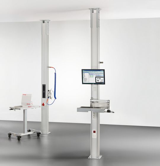 Multifunktional: Strom, Druckluft, Netzwerk – das alles von einem zentralen Punkt aus bietet die Installationssäule.