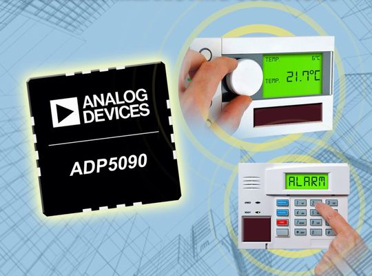 Der ADP5090 ermöglicht die Gewinnung von Energie schon aus wenig Licht und eignet sich für das Management mehrerer Stromversorgungs-Pfade