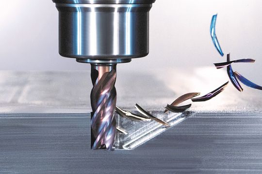 Despite large feed rates, this tool has top balance and high machining stability. Despite large feed rates, this tool has top balance and high machining stability.