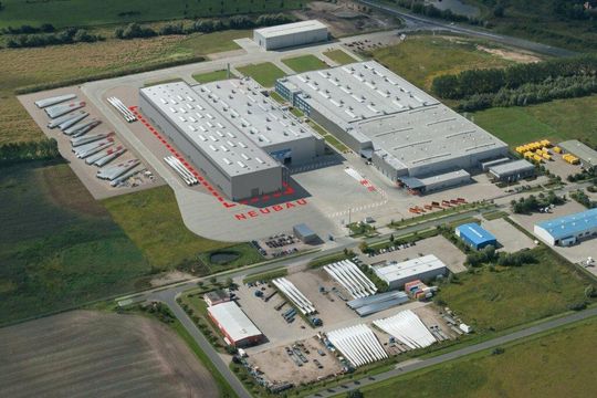 Geplante neue Fertigungshalle von Nordex in Rostock