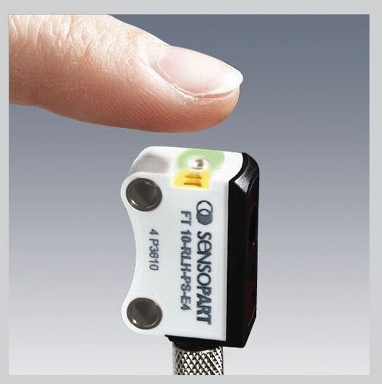 Der Subminiatursensor F 10 mit Gehäuseabmessungen von nur 21 x 14 x 8 mm3 eignet sich perfekt für beengte Platzverhältnisse.