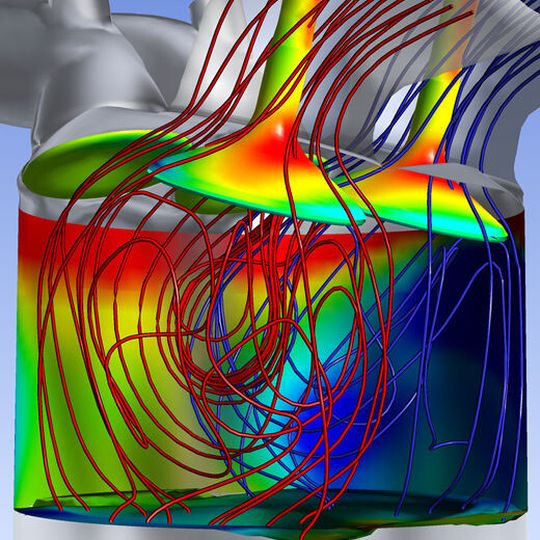 Anwendungsumfang erweitert: Die CFD-Software Fluent modelliert auch innermotorische Verbrennungsabläufe, Aeroakustik, Turbomaschinen und Mehrphasensysteme. Anwendungsumfang erweitert: Die CFD-Software Fluent modelliert auch innermotorische Verbrennungsabläufe, Aeroakustik, Turbomaschinen und Mehrphasensysteme.