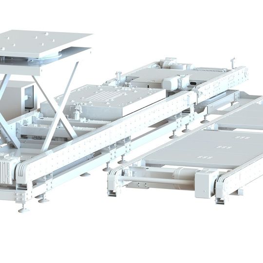 Das modulare Montage- und Transportsystem TSS lässt sich mit neuen Komponenten zu einem innovativen innerbetrieblichen Logistiksystem erweitern. Das modulare Montage- und Transportsystem TSS lässt sich mit neuen Komponenten zu einem innovativen innerbetrieblichen Logistiksystem erweitern.