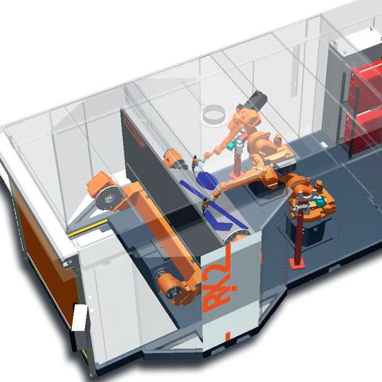 Die Roboterschweißzelle kann aus einem Bauskastensystem so zusammengestellt werden, wie sie benötigt wird – inklusive Software und Steuerung. Die Roboterschweißzelle kann aus einem Bauskastensystem so zusammengestellt werden, wie sie benötigt wird – inklusive Software und Steuerung.