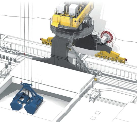 Liebherr's new grab control "SmartGrip" provides for optimised filling levels of the grab. Liebherr's new grab control "SmartGrip" provides for optimised filling levels of the grab.
