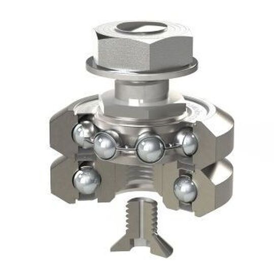 Alle Komponenten der VACSS-Lager für Vakuum und hohe Temperaturen sowie der LTSS-Lager für niedrige Temperaturen bestehen aus Edelstahl.