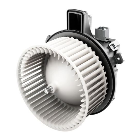 Durch den Einsatz eines elektronisch kommutierten Motors bringt das Heiz- und Klimagebläse von Brose rund 30 Prozent weniger Gewicht auf die Waage als vergleichbare mechanisch kommutierte Varianten.