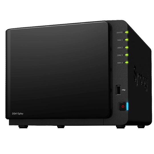 Die DS415play von Synology beherrscht 1080p-Transkodierung. Die DS415play von Synology beherrscht 1080p-Transkodierung.