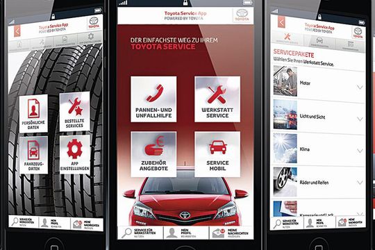 Die Service-App lässt sich von den Händlern individualisieren. Die Service-App lässt sich von den Händlern individualisieren.