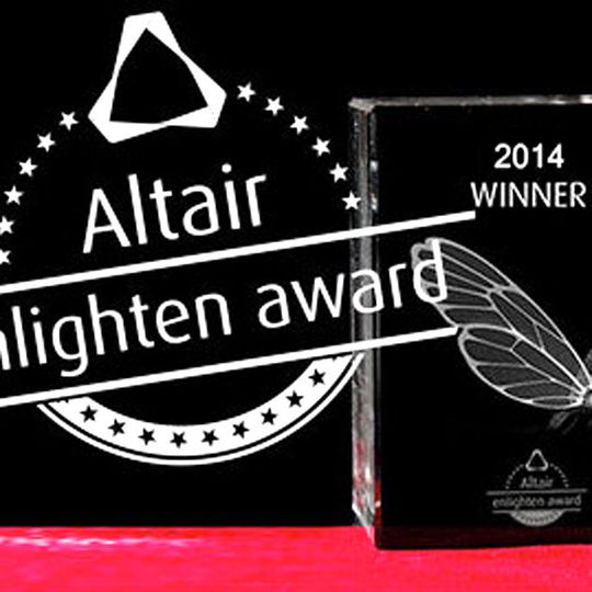 Den ersten Platz des Altair Enlighten Award 2014 belegte Jaguar Land Rover für die Entwicklung und Einbindung der Premium Lightweight Architecture (PLA) Designkonzepte. Den zweiten Platz erhielt Dow Automotive Systems mit einer Aluminium-Verbindungslösung. Den ersten Platz des Altair Enlighten Award 2014 belegte Jaguar Land Rover für die Entwicklung und Einbindung der Premium Lightweight Architecture (PLA) Designkonzepte. Den zweiten Platz erhielt Dow Automotive Systems mit einer Aluminium-Verbindungslösung.