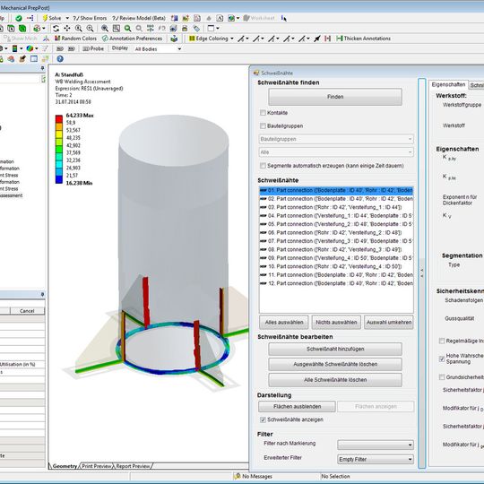 Zum Nennspannungskonzept: FKM-Nennspannungsnachweis integriert in Ansys Workbench. Zum Nennspannungskonzept: FKM-Nennspannungsnachweis integriert in Ansys Workbench.