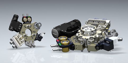 Das neue Roboter-Werkzeugwechselsystem MPS 630 von Stäubli Tec-Systems.