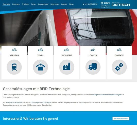 Die Startseite der neue Website. Die Startseite der neue Website.