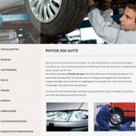 Die Webseite www.physik-am-auto.de hat ein neues Erscheinungsbild.