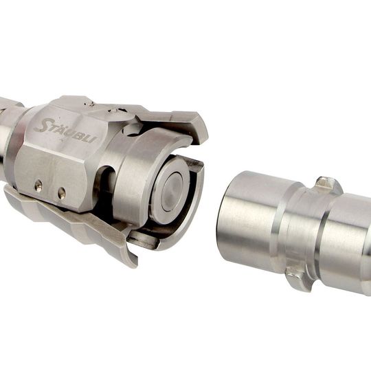 Die Schnellkupplung für Hochtemperaturen kommt ohne Dichtung im Flüssigkeitsstrom aus.