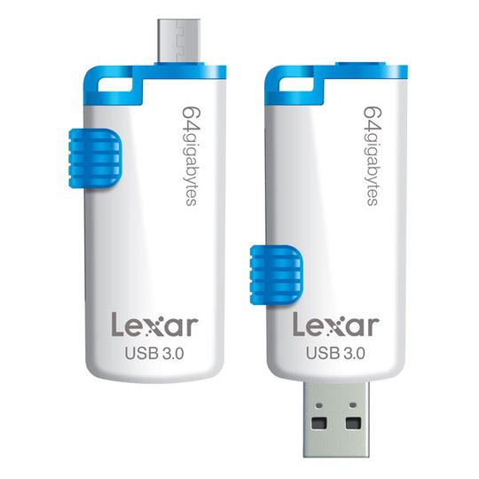 Der Lexar JumpDrive M20 Mobile findet bei Smartphones und Tablets Anschluss. Der Lexar JumpDrive M20 Mobile findet bei Smartphones und Tablets Anschluss.