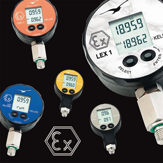 Fünf eigensichere elektronische Manometer von Keller Druckmesstechnik nach Atex-Richtlinie. Fünf eigensichere elektronische Manometer von Keller Druckmesstechnik nach Atex-Richtlinie.