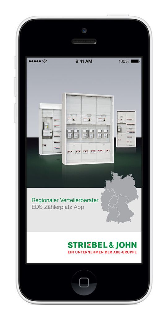 Die EDS Zählerplatz-App ermittelt per GPS Standortbestimmung die passenden Zählerschränke von Striebel & John im Versorgungsgebiet. Die EDS Zählerplatz-App ermittelt per GPS Standortbestimmung die passenden Zählerschränke von Striebel & John im Versorgungsgebiet.