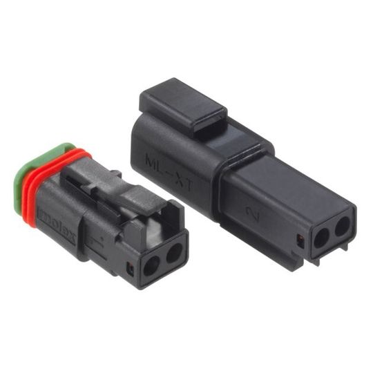 Das Molex ML-XT-System kommt zunächst in einer 2-poligen Version mit 9 farbcodierten Gehäusen und zwei Kabelquerschnittsoptionen auf den Markt. Das Molex ML-XT-System kommt zunächst in einer 2-poligen Version mit 9 farbcodierten Gehäusen und zwei Kabelquerschnittsoptionen auf den Markt.