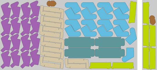 Implantations des formes à découper sans optimisations. Implantations des formes à découper sans optimisations.