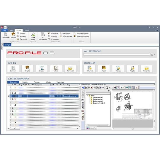 Pro.File ist ein PDM-System zur Verwaltung von Daten und Dokumenten im technischen Bereich. Pro.File ist ein PDM-System zur Verwaltung von Daten und Dokumenten im technischen Bereich.