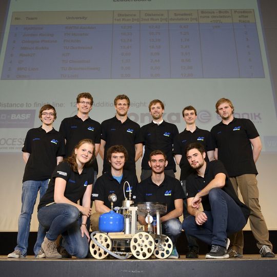 Das Team der RWTH Aachen gewinnt Chemcar-Wettbewerb 2014. Das Team der RWTH Aachen gewinnt Chemcar-Wettbewerb 2014.