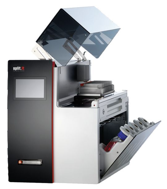 Enthält über 90 Kunststoffprodukte: Beim Innocyte-Laborgerät für die automatisierte Zellpassage spielt Schmiermittelfreiheit eine besonders wichtige Rolle. Enthält über 90 Kunststoffprodukte: Beim Innocyte-Laborgerät für die automatisierte Zellpassage spielt Schmiermittelfreiheit eine besonders wichtige Rolle.