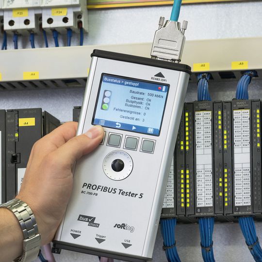 Durch seine intuitive Menüführung ist der Profibus-Tester bereits für den weniger erfahrenen Anwender geeignet.