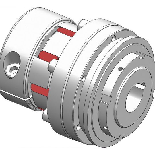 Die Kupplung, Typ ECUD ist eine Kombination aus Sicherheitskupplung mit Passfedernutverbindung sowie einer Elastomerkupplung mit Klemmnabe. Die Kupplung, Typ ECUD ist eine Kombination aus Sicherheitskupplung mit Passfedernutverbindung sowie einer Elastomerkupplung mit Klemmnabe.