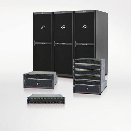 Fujitsus Eternus Cluster schützt die Systeme der DX-Reihe vor Datenverlusten. Fujitsus Eternus Cluster schützt die Systeme der DX-Reihe vor Datenverlusten.
