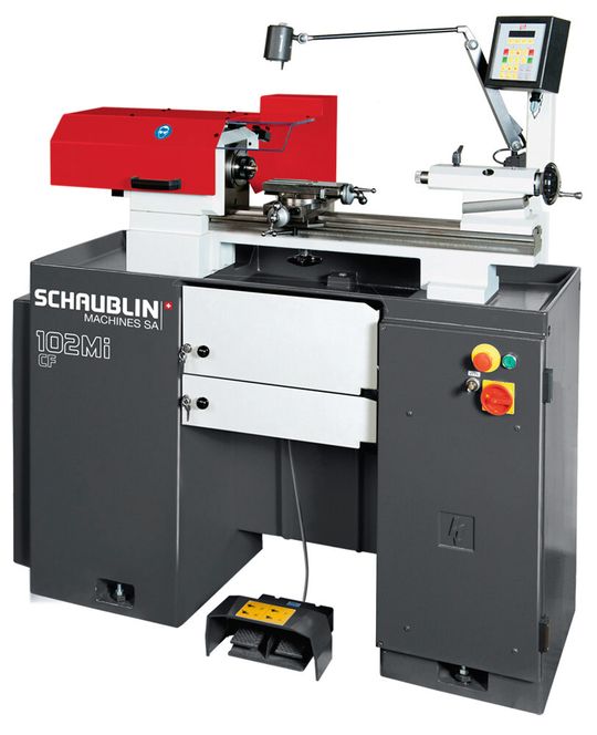 Die bewährte Drehmaschine 102Mi auf Gusskastenfuss Die bewährte Drehmaschine 102Mi auf Gusskastenfuss