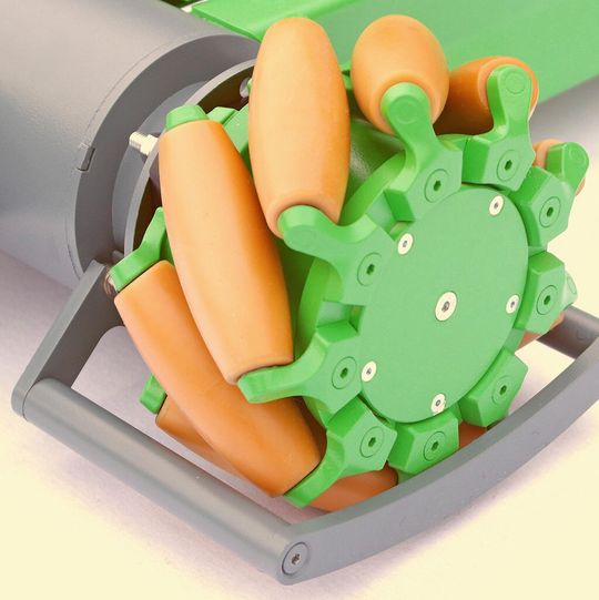 Die Kombinationen aus Radantrieb und Mecanum-Rad werden in zwei Baugrößen angeboten.