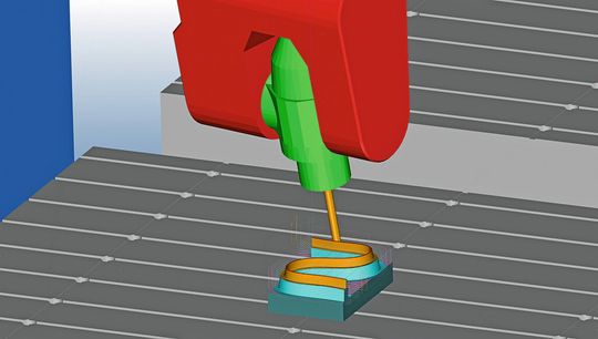 La dernière version du logiciel de simulation 3D Flexium+ de NUM inclut des algorithmes pour permettre à la fonction RTCP de prendre en charge les applications d'usinage 5 axes. La dernière version du logiciel de simulation 3D Flexium+ de NUM inclut des algorithmes pour permettre à la fonction RTCP de prendre en charge les applications d'usinage 5 axes.