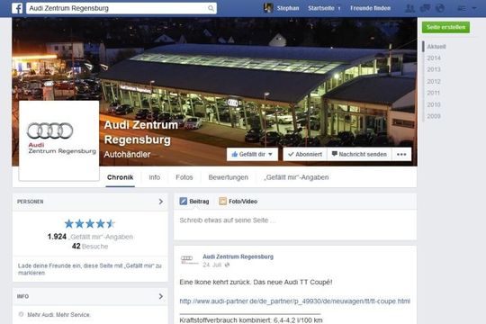 via Facebook wollen sie nahe am Kunden bleiben.