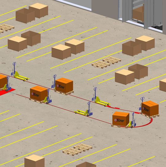 Eine Simulation des Cross-Dock-Lagers in Wuhan. Eine Simulation des Cross-Dock-Lagers in Wuhan.